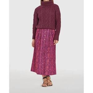 NEW LIVRO scout high-waisted skirt in mulberry stripes